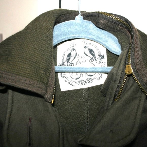 FREE PEOPLE Olive Cotton Tunic/Dress Empire Waist Medium 8/10 Skirt Part Lined - Picture 12 of 14